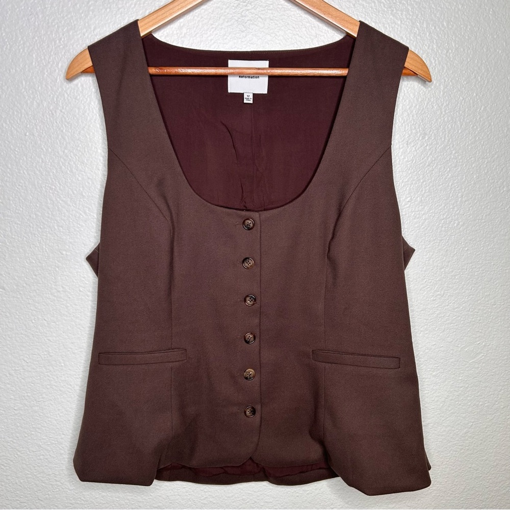 Reformation Delanie Top in Brown 12
